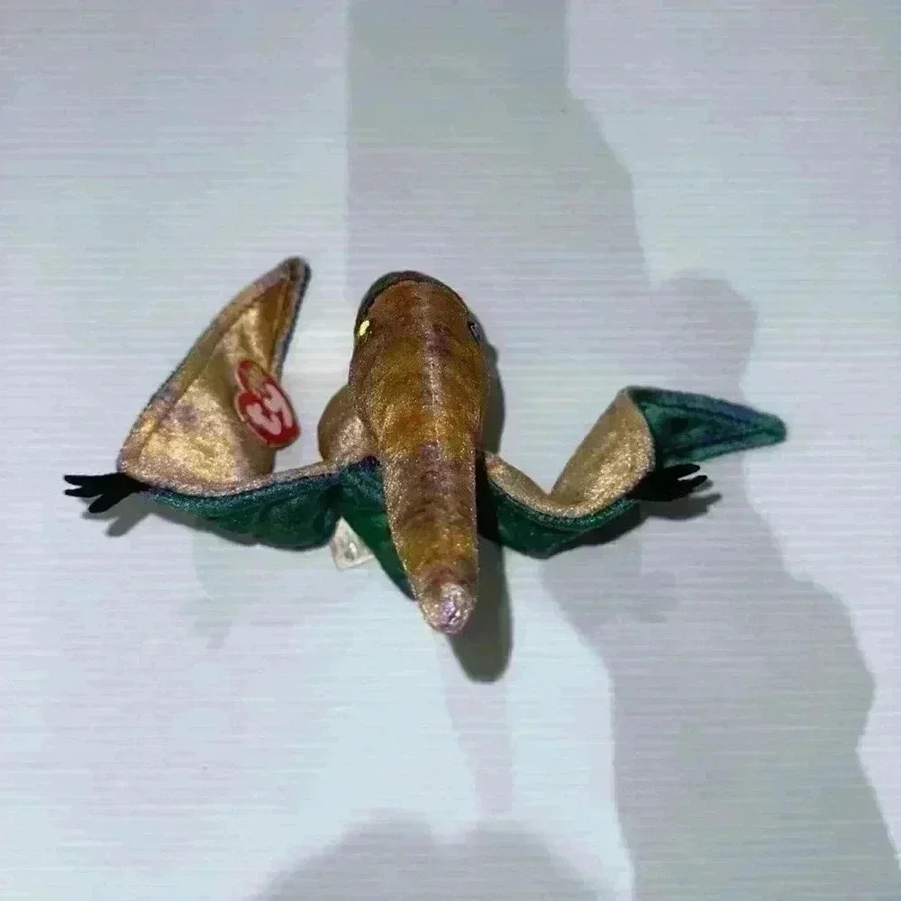 NWT! Ty Beanie Baby Plush Animal “Swoop” the Pterodactyl Green & Brown/2000/PE - Picture 6 of 12